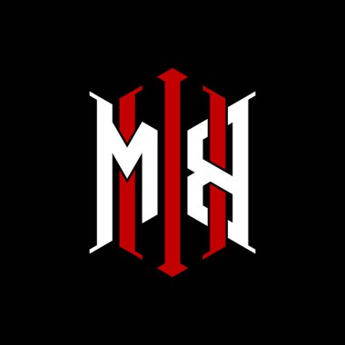 İzole arkaplanda geometrik modern dikdörtgen stil tasarımlı ilk monogram, minimalist geometrik şekil logosu.