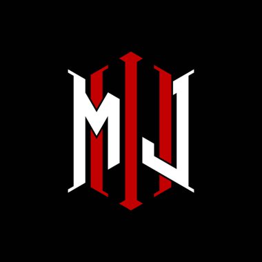 İzole arkaplanda geometrik modern dikdörtgen stil tasarımlı ilk monogram, minimalist geometrik şekil logosu.