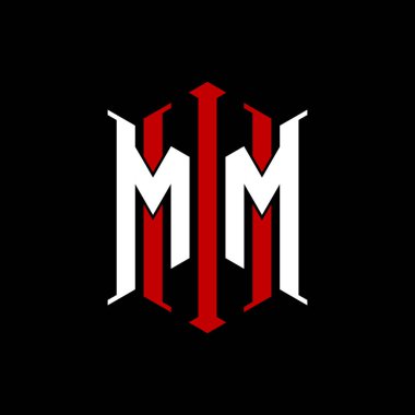 İzole arkaplanda geometrik modern dikdörtgen stil tasarımlı ilk monogram, minimalist geometrik şekil logosu.