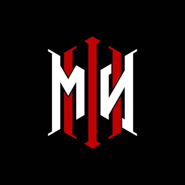 İzole arkaplanda geometrik modern dikdörtgen stil tasarımlı ilk monogram, minimalist geometrik şekil logosu.