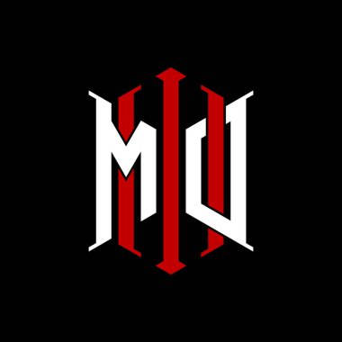İzole arkaplanda geometrik modern dikdörtgen stil tasarımlı ilk monogram, minimalist geometrik şekil logosu.