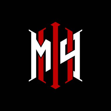 İzole arkaplanda geometrik modern dikdörtgen stil tasarımlı ilk monogram, minimalist geometrik şekil logosu.