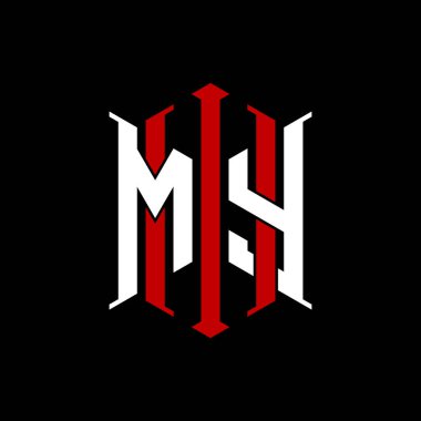 İzole arkaplanda geometrik modern dikdörtgen stil tasarımlı ilk monogram, minimalist geometrik şekil logosu.