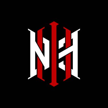 İzole arkaplanda geometrik modern dikdörtgen stil tasarımlı ilk monogram, minimalist geometrik şekil logosu.