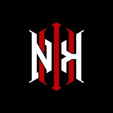 İzole arkaplanda geometrik modern dikdörtgen stil tasarımlı ilk monogram, minimalist geometrik şekil logosu.