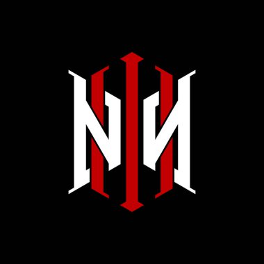 İzole arkaplanda geometrik modern dikdörtgen stil tasarımlı ilk monogram, minimalist geometrik şekil logosu.