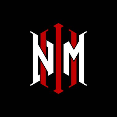 İzole arkaplanda geometrik modern dikdörtgen stil tasarımlı ilk monogram, minimalist geometrik şekil logosu.