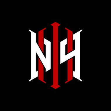 İzole arkaplanda geometrik modern dikdörtgen stil tasarımlı ilk monogram, minimalist geometrik şekil logosu.