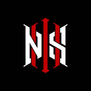 İzole arkaplanda geometrik modern dikdörtgen stil tasarımlı ilk monogram, minimalist geometrik şekil logosu.