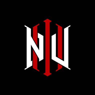 İzole arkaplanda geometrik modern dikdörtgen stil tasarımlı ilk monogram, minimalist geometrik şekil logosu.