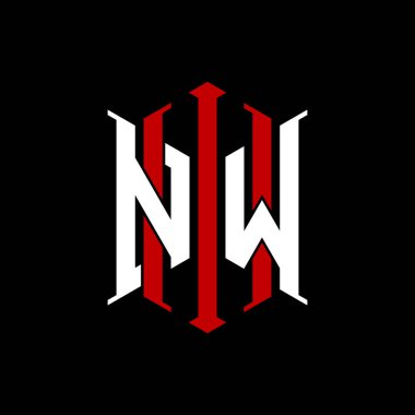 İzole arkaplanda geometrik modern dikdörtgen stil tasarımlı ilk monogram, minimalist geometrik şekil logosu.