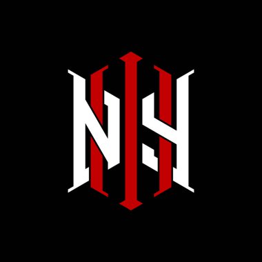 İzole arkaplanda geometrik modern dikdörtgen stil tasarımlı ilk monogram, minimalist geometrik şekil logosu.