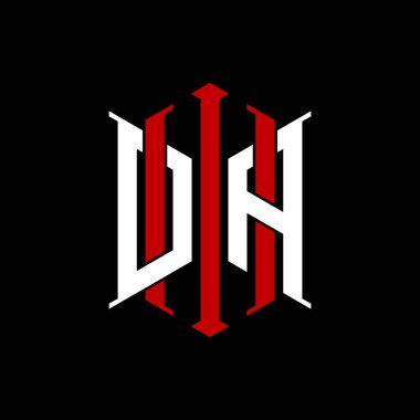 İzole arkaplanda geometrik modern dikdörtgen stil tasarımlı ilk monogram, minimalist geometrik şekil logosu.