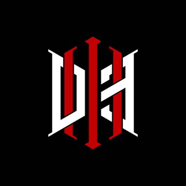 İzole arkaplanda geometrik modern dikdörtgen stil tasarımlı ilk monogram, minimalist geometrik şekil logosu.