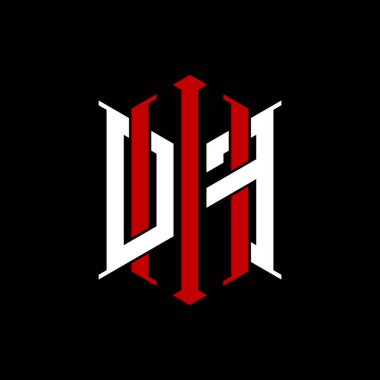 İzole arkaplanda geometrik modern dikdörtgen stil tasarımlı ilk monogram, minimalist geometrik şekil logosu.