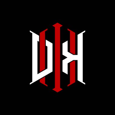 İzole arkaplanda geometrik modern dikdörtgen stil tasarımlı ilk monogram, minimalist geometrik şekil logosu.
