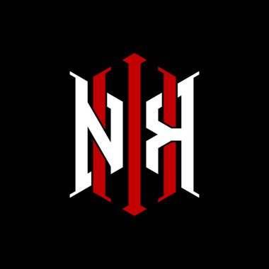 İzole arkaplanda geometrik modern dikdörtgen stil tasarımlı ilk monogram, minimalist geometrik şekil logosu.