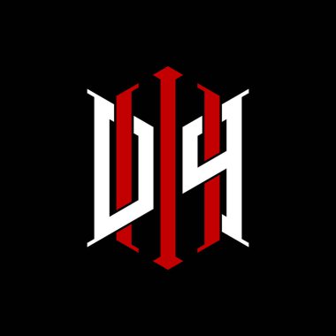 İzole arkaplanda geometrik modern dikdörtgen stil tasarımlı ilk monogram, minimalist geometrik şekil logosu.