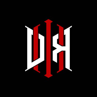 İzole arkaplanda geometrik modern dikdörtgen stil tasarımlı ilk monogram, minimalist geometrik şekil logosu.