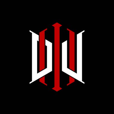 İzole arkaplanda geometrik modern dikdörtgen stil tasarımlı ilk monogram, minimalist geometrik şekil logosu.