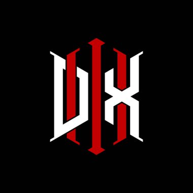 İzole arkaplanda geometrik modern dikdörtgen stil tasarımlı ilk monogram, minimalist geometrik şekil logosu.