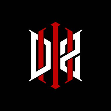 İzole arkaplanda geometrik modern dikdörtgen stil tasarımlı ilk monogram, minimalist geometrik şekil logosu.