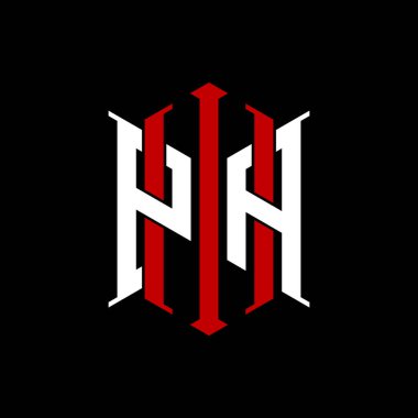 İzole arkaplanda geometrik modern dikdörtgen stil tasarımlı ilk monogram, minimalist geometrik şekil logosu.