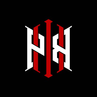 İzole arkaplanda geometrik modern dikdörtgen stil tasarımlı ilk monogram, minimalist geometrik şekil logosu.