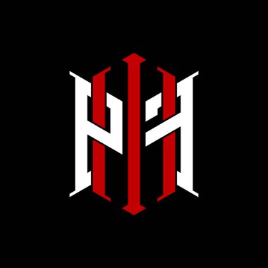 İzole arkaplanda geometrik modern dikdörtgen stil tasarımlı ilk monogram, minimalist geometrik şekil logosu.