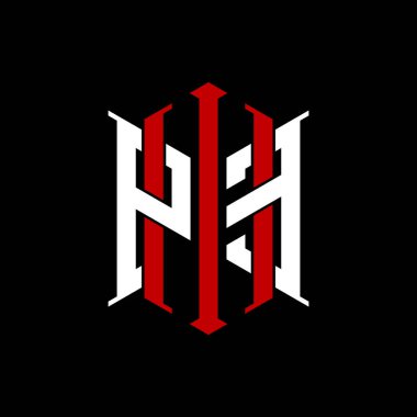 İzole arkaplanda geometrik modern dikdörtgen stil tasarımlı ilk monogram, minimalist geometrik şekil logosu.