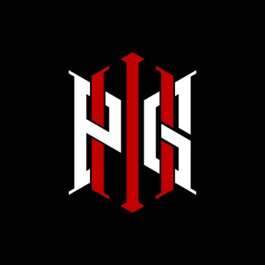 İzole arkaplanda geometrik modern dikdörtgen stil tasarımlı ilk monogram, minimalist geometrik şekil logosu.