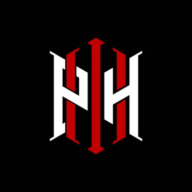 İzole arkaplanda geometrik modern dikdörtgen stil tasarımlı ilk monogram, minimalist geometrik şekil logosu.