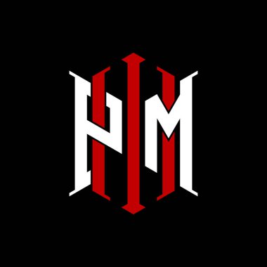 İzole arkaplanda geometrik modern dikdörtgen stil tasarımlı ilk monogram, minimalist geometrik şekil logosu.