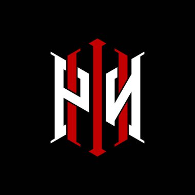 İzole arkaplanda geometrik modern dikdörtgen stil tasarımlı ilk monogram, minimalist geometrik şekil logosu.