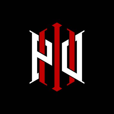 İzole arkaplanda geometrik modern dikdörtgen stil tasarımlı ilk monogram, minimalist geometrik şekil logosu.