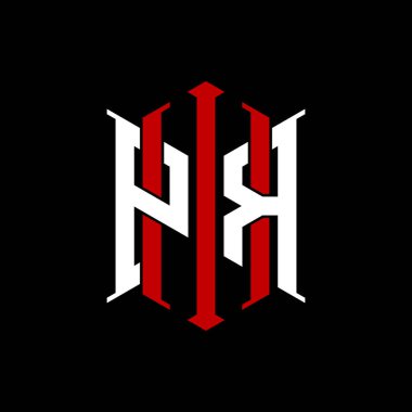 İzole arkaplanda geometrik modern dikdörtgen stil tasarımlı ilk monogram, minimalist geometrik şekil logosu.