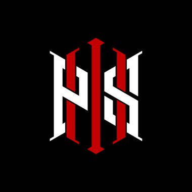 İzole arkaplanda geometrik modern dikdörtgen stil tasarımlı ilk monogram, minimalist geometrik şekil logosu.