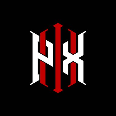 İzole arkaplanda geometrik modern dikdörtgen stil tasarımlı ilk monogram, minimalist geometrik şekil logosu.