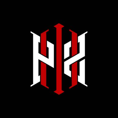 İzole arkaplanda geometrik modern dikdörtgen stil tasarımlı ilk monogram, minimalist geometrik şekil logosu.