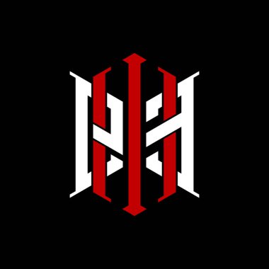 İzole arkaplanda geometrik modern dikdörtgen stil tasarımlı ilk monogram, minimalist geometrik şekil logosu.