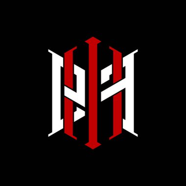 İzole arkaplanda geometrik modern dikdörtgen stil tasarımlı ilk monogram, minimalist geometrik şekil logosu.