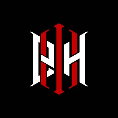 İzole arkaplanda geometrik modern dikdörtgen stil tasarımlı ilk monogram, minimalist geometrik şekil logosu.