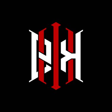 İzole arkaplanda geometrik modern dikdörtgen stil tasarımlı ilk monogram, minimalist geometrik şekil logosu.