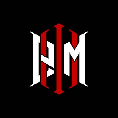 İzole arkaplanda geometrik modern dikdörtgen stil tasarımlı ilk monogram, minimalist geometrik şekil logosu.