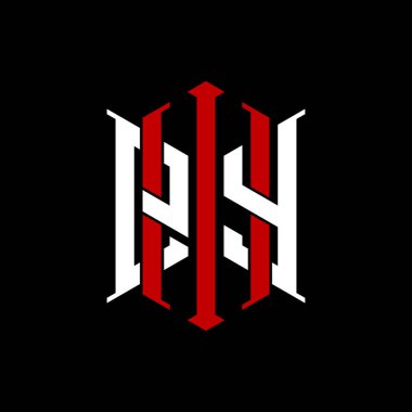 İzole arkaplanda geometrik modern dikdörtgen stil tasarımlı ilk monogram, minimalist geometrik şekil logosu.