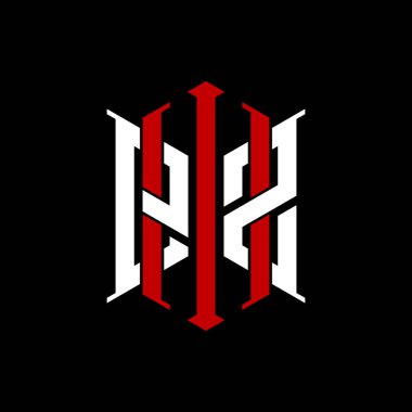 İzole arkaplanda geometrik modern dikdörtgen stil tasarımlı ilk monogram, minimalist geometrik şekil logosu.