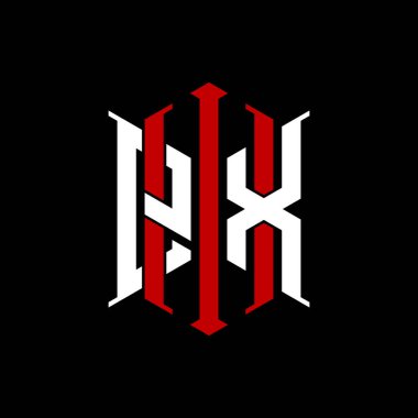 İzole arkaplanda geometrik modern dikdörtgen stil tasarımlı ilk monogram, minimalist geometrik şekil logosu.