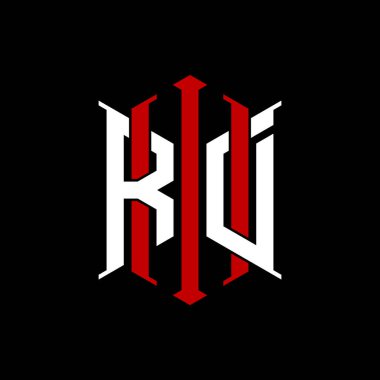 İzole arkaplanda geometrik modern dikdörtgen stil tasarımlı ilk monogram, minimalist geometrik şekil logosu.