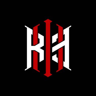 İzole arkaplanda geometrik modern dikdörtgen stil tasarımlı ilk monogram, minimalist geometrik şekil logosu.