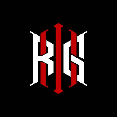 İzole arkaplanda geometrik modern dikdörtgen stil tasarımlı ilk monogram, minimalist geometrik şekil logosu.